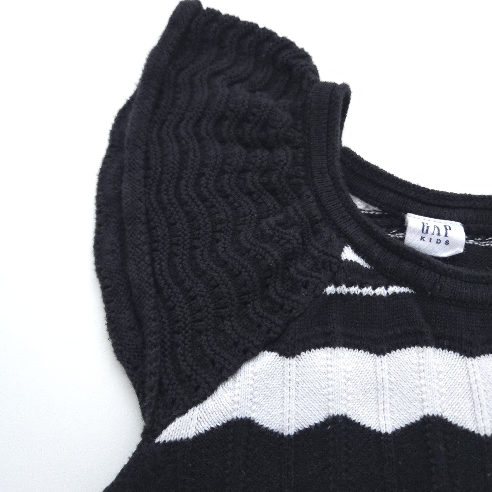 Gap Kids Black White Crochet Sweater Tank Top size XXL (14-16 Years) - Picture 3 of 13
